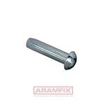 DIN 1476 Dowel Pins Round Head Full-Groove M2x5mm Steel Zinc Plated METRIC