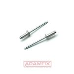 ISO 15983A Domed Head Blind Rivets 4x10mm Aluminium 3,5% MG / Steel RAL 9006 GREY METRIC Domed