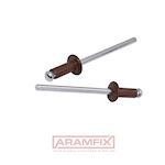 ISO 15983A Domed Head Blind Rivets 3.2x8mm Aluminium 3,5% MG / Steel RAL 8014 BROWN METRIC Domed