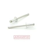 ISO 15983A Domed Head Blind Rivets 4x8mm Aluminium 3,5% MG / Stainless A2 PLAIN METRIC Domed