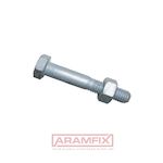 ISO 4016 Hex Bolt with Shank M16x35mm Grade 4.6 HDG-ISO [ISO FIT] METRIC Partially Hex