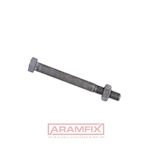 ISO 4016 Hex Bolt with Shank M48x200mm Grade 4.6 PLAIN METRIC Partially Hex