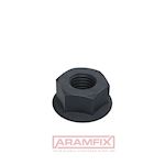 DIN 6927 Flange Nuts M10 Class 10 Steel Zinc-Flake Black METRIC