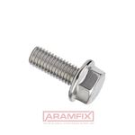 DIN 6921 Serrated Hex Bolt Flanged Serrated M8x25mm Class A2 PLAIN Stainless External HEX METRIC Full Rounded