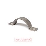 NIBRO 74 Heavy Duty Duty Pipe Clamp 1-piece 1 1/2xMat.40x4mm d2 14mm V4A - AISI 316 (1.4404) PLAIN Stainless