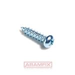 DIN 7981C Tapping Screw for Metal 6.3x80mm Steel Zinc Plated Phillips Full Rounded