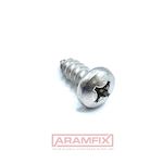DIN 7981C Tapping Screw for Metal 3.9x38mm DUPLEX D6 1.4462 PLAIN Stainless TORX T15 Full Rounded