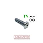 DIN 7985 Pan Head Screw M3x5mm Class A2-80 LUBO Lubrication Phillips #1 METRIC Full Rounded