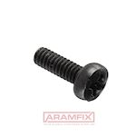 DIN 7985 Pan Head Screw M4x10mm Steel Zinc-Flake Black Phillips METRIC Full Rounded