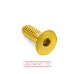 DIN 7991 Flat Head Countersunk M12x40mm Grade 8.8 Zinc Cr6+ Yellow Plated Hex METRIC Full Flat