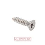 DIN 7982C Tapping Screw for Metal 5.5x60mm Class A2 PLAIN Stainless Phillips Full Countersunk