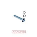 DIN 7981F Tapping Screw for Metal 4.2x16mm Carbon Steel Zinc Plated Phillips Full Rounded