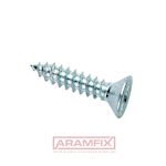 DIN 7982F Tapping Screw for Metal 3.5x16mm Carbon Steel Zinc Plated Phillips Full Flat