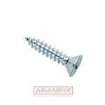 ISO 7050C Tapping Screw for Metal 4.2x25mm Steel Zinc Plated Phillips Full Countersunk