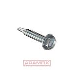 ISO 7053C Serrated Tapping Screw for Metal 6.3x32mm Steel Zinc Plated External HEX Full Hex