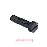 DIN 84 Cheese Head Screw M6x50mm Grade 4.8 Black Phosphate Slotted METRIC Full Round