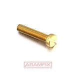 DIN 84 Cheese Head Screw M10x18mm Brass PLAIN Brass Slotted METRIC Full Rounded