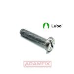 DIN 85 Pan Head Screw M10x30mm Class A2 LUBO Lubrication Slotted METRIC Full Rounded