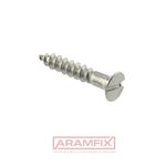 DIN 97 Flat Head Screws 10.0x80mm Class A2 PLAIN Stainless Slotted Partially Flat