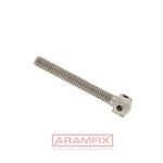 DIN 404 Slotted Capstan Screw M3x12mm AISI 303 PLAIN Stainless Slotted METRIC Full