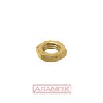 DIN 439B Thin Hex Nuts M3 Brass PLAIN Brass METRIC