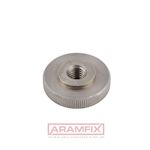 DIN 467 Knurled Nut M6 Class A1 PLAIN Stainless METRIC Rounded