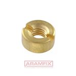 DIN 546 Slotted Round Nuts Standard Slotted Round M1.4 Brass PLAIN Brass METRIC