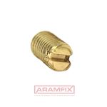 DIN 551 Set screw Cup-Point M1.6x16mm Brass PLAIN Brass Slotted METRIC Full Flat