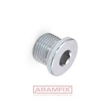 DIN 908 Screw Plug with collar M18-1.50 Grade 5.8 Zinc Plated Hex METRIC Full Rounded