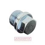 DIN 910 Screw Plug with collar G1/8 A Grade 4.8 Zinc Plated BSPP (G) Hex