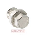 DIN 910 Screw Plug with collar M10-1.00 Class A2 PLAIN Stainless METRIC Full Hex