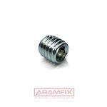 DIN 913 Set screw Nonmarring Flat Point M8x16mm 45 HV Steel Zinc Plated Dickschichtpassivierung Hex METRIC Full