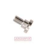 DIN 923 Shoulder screw Slotted pan head M2x6mm Class A1 PLAIN Stainless Slotted METRIC Partially Rounded