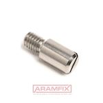 DIN 927 Shoulder screw Slotted pan head M3x6.5mm Class A4 PLAIN Stainless Slotted METRIC Partially Rounded