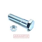 DIN 931 Hex Bolt with Shank M12x220mm Grade 8.8 Zinc Plated Dickschichtpassivierung METRIC Partially Hex