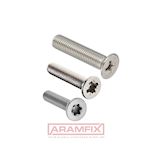 DIN 965 Flat Head Countersunk M8x10mm Class A4 PLAIN Stainless TORX T40 METRIC Full Flat