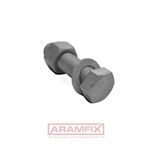 EN 14399-3 HR Structural Bolt K1 CE M22x140mm Grade 10.9 Zinc-Flake METRIC Partially Hex