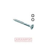 Chipboard serrated flat Intended partially Flat Head Screws with Serrated Thread 5.0x70/42mm Carbon Steel Zinc Plated Pozidriv PZ2 Partially Flat with Intended Ribs