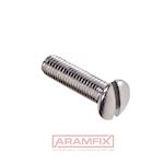 ISO 2010 Rounded Head Countersunk M10x45mm Class A4 PLAIN Stainless Slotted METRIC Full Oval