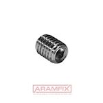 ISO 4026 Set screw Nonmarring Flat Point M3x8mm Class A2 PLAIN Stainless Hex METRIC Full