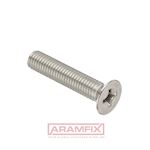 ISO 7046-1 Flat Head Countersunk M2.5x8mm Grade 4.8 PLAIN Phillips #1 METRIC Full Flat