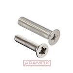 ISO 7046-1 Flat Head Countersunk M3x20mm Class A2 PLAIN Stainless Phillips #1 METRIC Full Flat