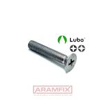 ISO 7046-2 Flat Head Countersunk M2.5x14mm Class A2-80 LUBO Lubrication Pozidriv PZ1 METRIC Full Flat