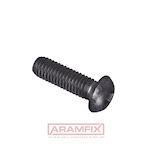 ISO 7380-1 Socket Head Screw Low-Profile M5x25mm Grade 10.9 Zinc-Flake Black Hex METRIC Full Button Head