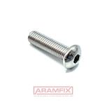 ISO 7380-1 Socket Head Screw Low-Profile M6x8mm Class A4-70 PLAIN Stainless Hex METRIC Full Button Head