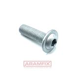 ISO 7380-2 Socket Button Head Screw with Flange M8x16mm Grade 10.9 Zinc-Flake GEOMET 321A+VL Hex METRIC Full Button Head