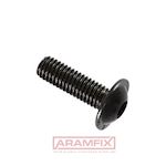 ISO 7380-2 Socket Button Head Screw with Flange M6x10mm Grade 10.9 Zinc-Flake Black Hex METRIC Full Button Head