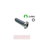 ISO 14583 Pan Head Screw M2.5x6mm Class A4 LUBO Lubrication TORX T8 METRIC Full Rounded