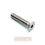 ISO 10642 Flat Head Countersunk M20x35mm Class A4-80 PLAIN Stainless Hex METRIC Full Flat