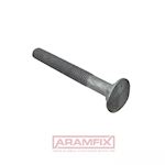 ISO 8677 Carriage Bolt M10x25mm Grade 8.8 HDG-OVS [OVERSIZED] METRIC Full Rounded